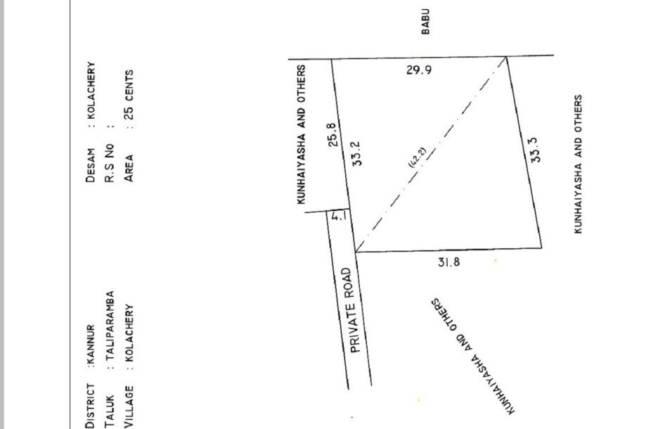 കൊളച്ചേരി പഞ്ചായത്ത് കമ്പിൽ 25 സെൻറ് സ്ഥലം വില്പനയ്ക്-3